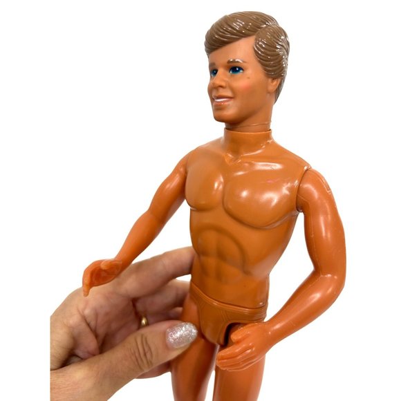 Ken Doll 1968 Mattel Mexico Brown Plastic Hair Blue Eyes Swivel Waist - Picture 3 of 15